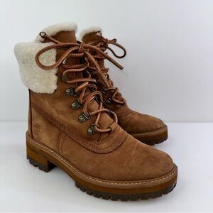 Timberland Women's Courmayeur Valley 6 A299J Brown Lace Up Combat Boots - Sz 5.5
